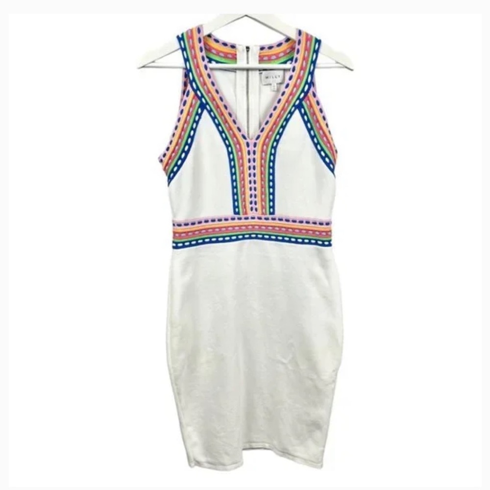 Milly White Boydcon with Multi-Color Trim (S)